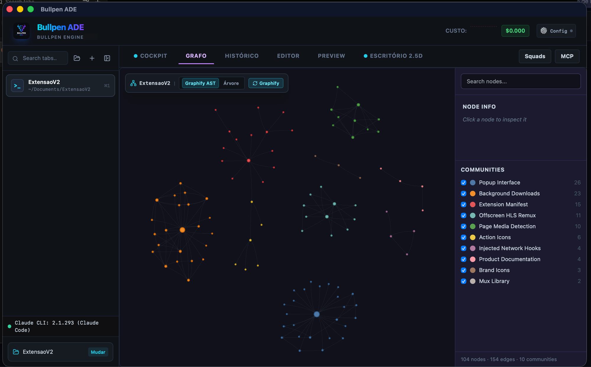 Grafo de conhecimento semântico e dependências com Graphify AST